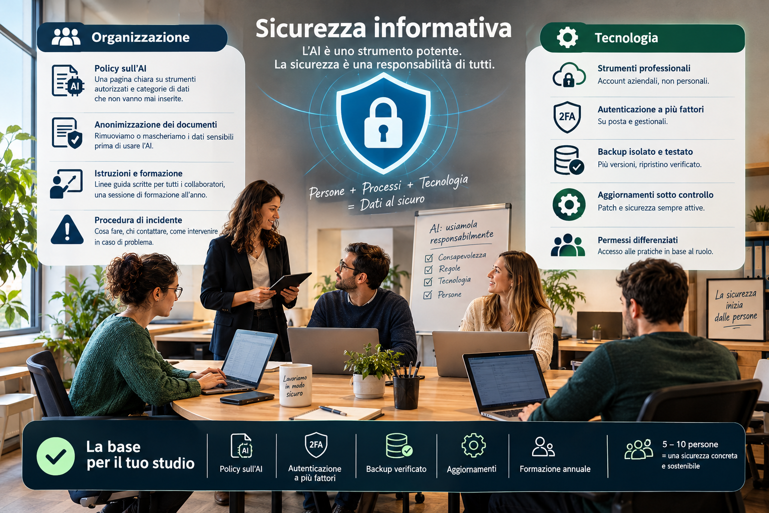 AI e sicurezza dei dati nello studio professionale: le misure minime