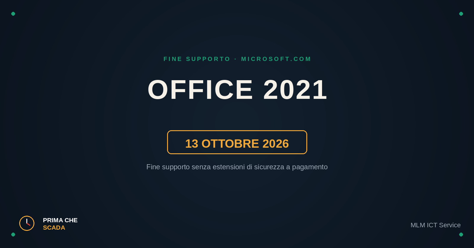 Office 2021: fine del supporto il 13 ottobre 2026, senza proroghe per la tua PMI